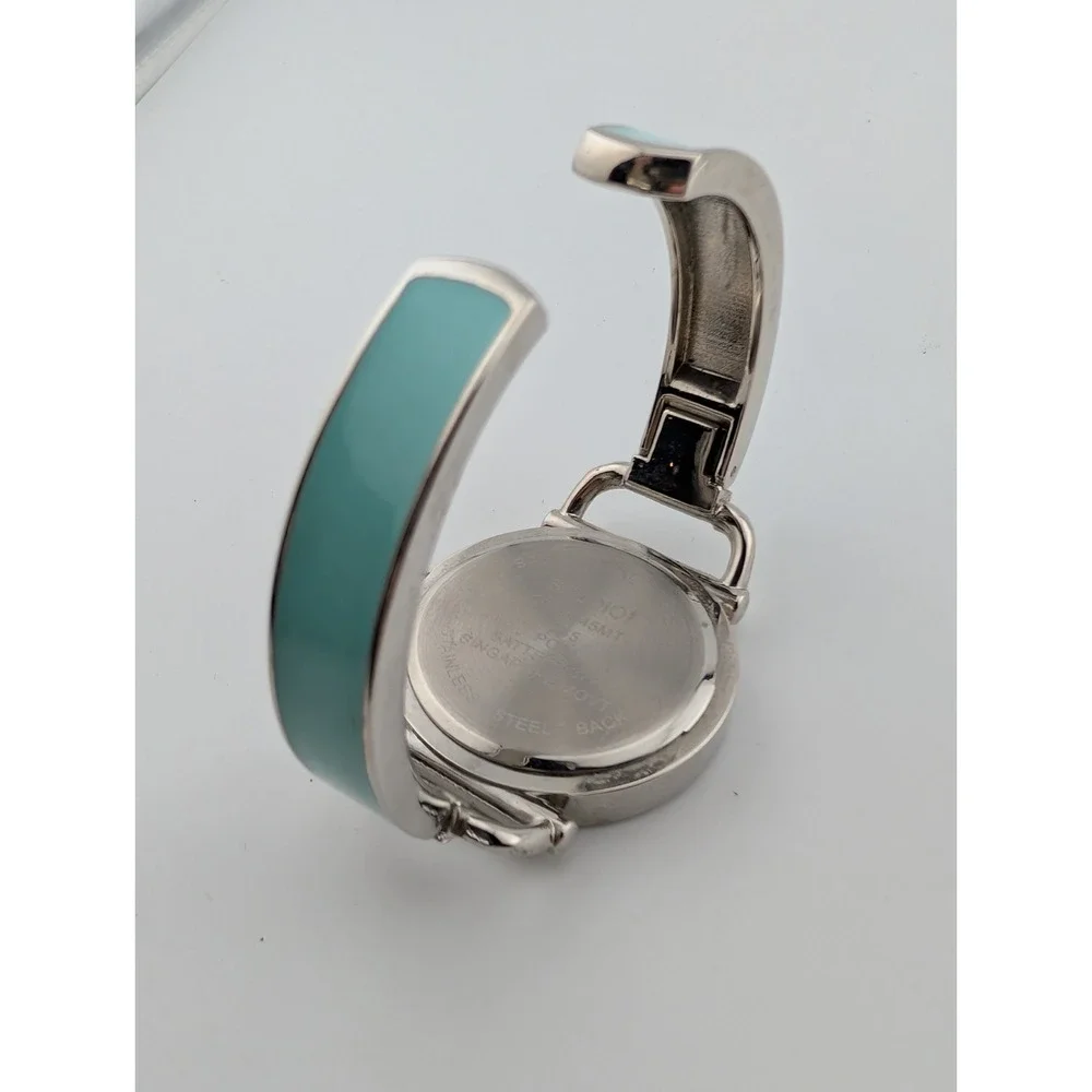 Studio‎ Time Watch Women 35mm Case Blue Enamel Cuff Band- New Battery